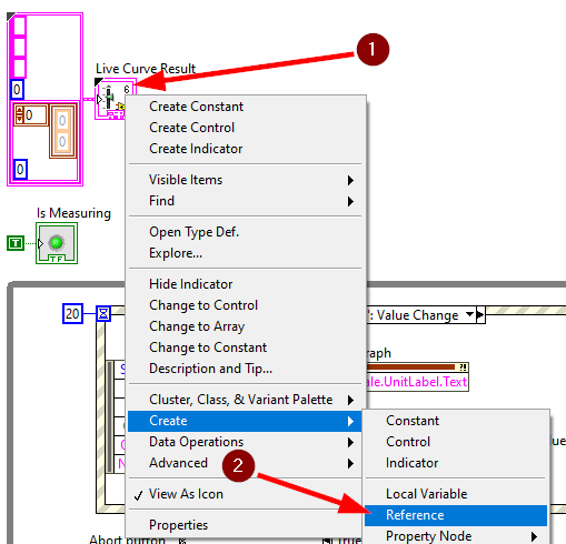 Create and select reference